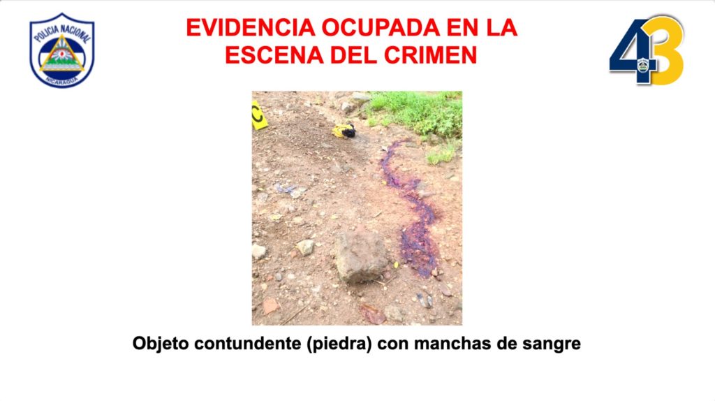 En la escena del crimen fue encontrada  la piedra con que fue asesinado Eliezer Solís. LA PRENSA / Policía.