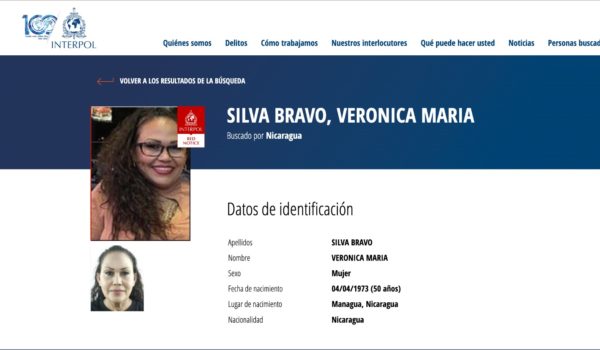 Nicaragüense circulada por la Interpol habría pagado 4 mil dólares para que mataran a su esposo