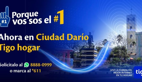 ¡Ciudad Darío ya es zona Tigo Hogar!