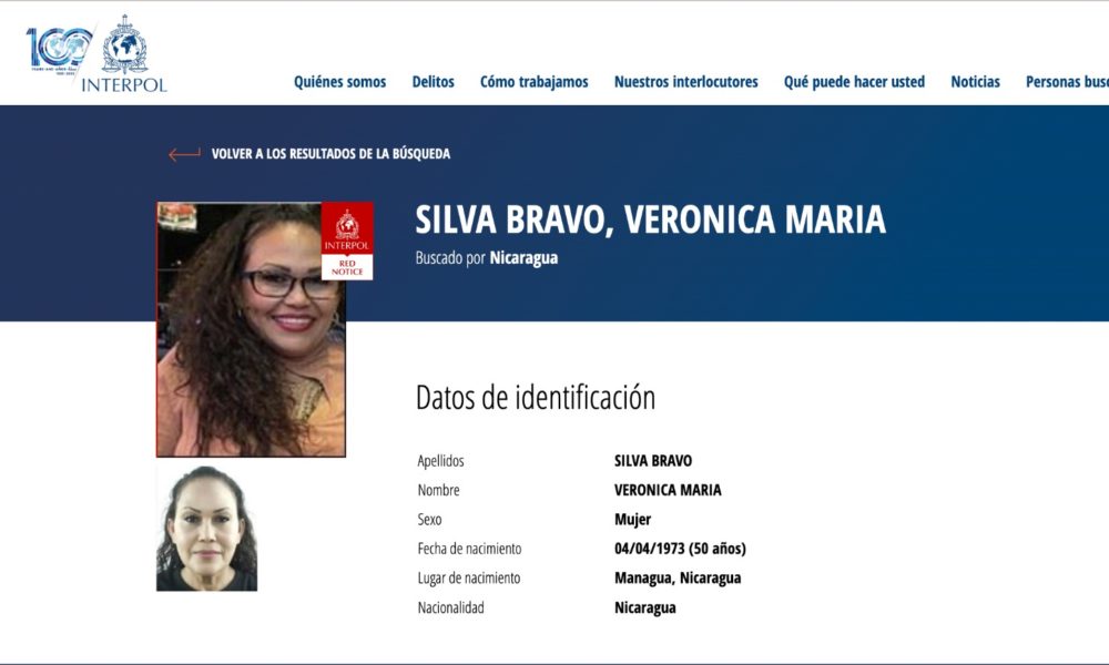 Verónica  María  Silva Bravo , de 50 años esta circulada por La Interpol por el asesinato de su marido LA PRENSA/ Interpol. 