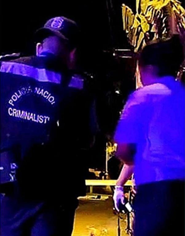La Policía acordonó la escena del crimen. LA PRENSA/ Redes sociales.