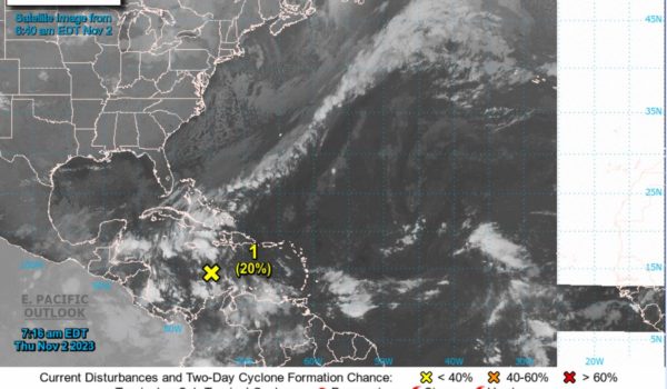 Depresión tropical en el Caribe provocará lluvias en el país
