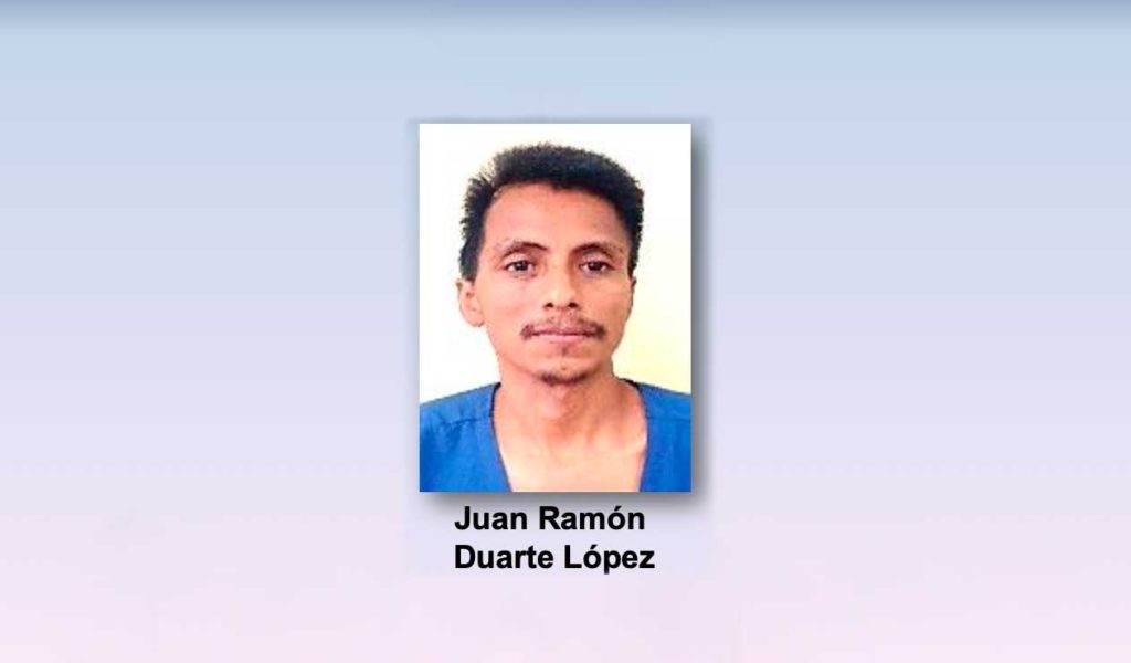 Juan Ramón Duarte enfrenta cargos por homicidio. LA PRENSA/ Policía