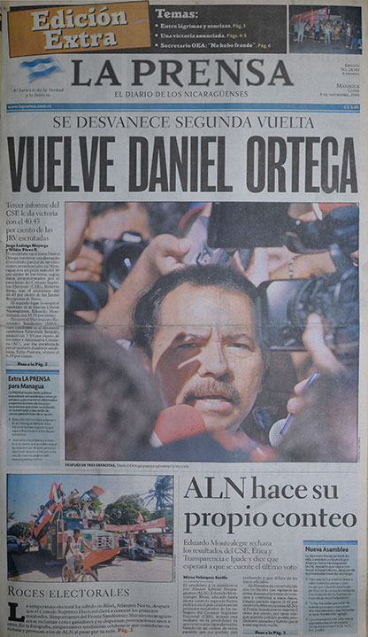 Daniel Ortega, Nicaragua