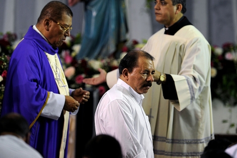 Daniel Ortega en Misa