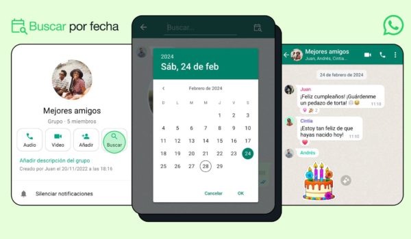 WhatsApp activa una función para buscar mensajes por fecha