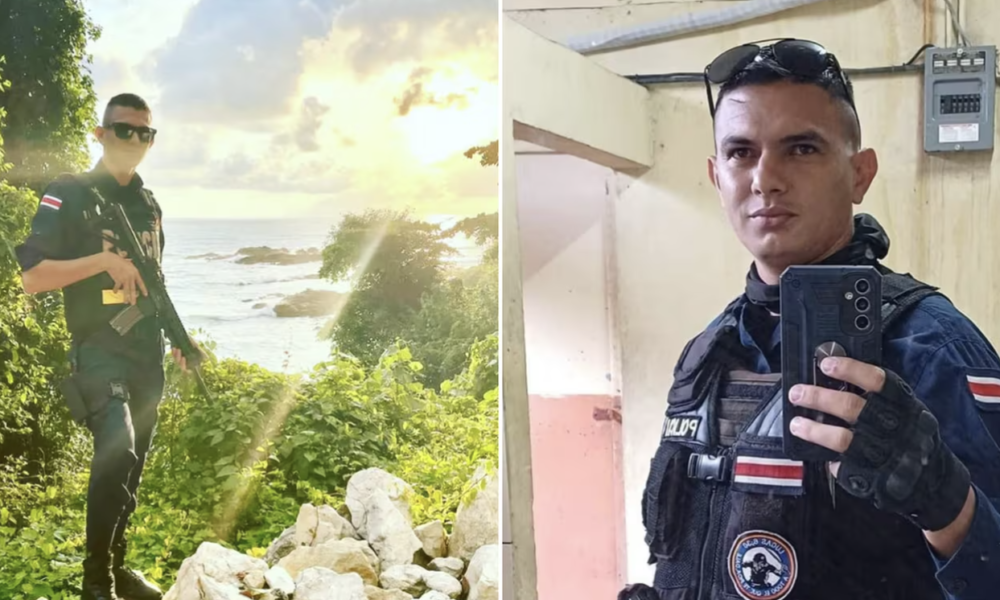 Oficial de la Fuerza Pública de Costa Rica.. LA PRENSA/ Tomada de LA NACIÓN.
