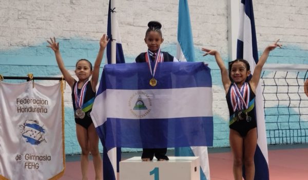 Audrey García, la niña prospecto de la gimnasia artística nicaragüense
