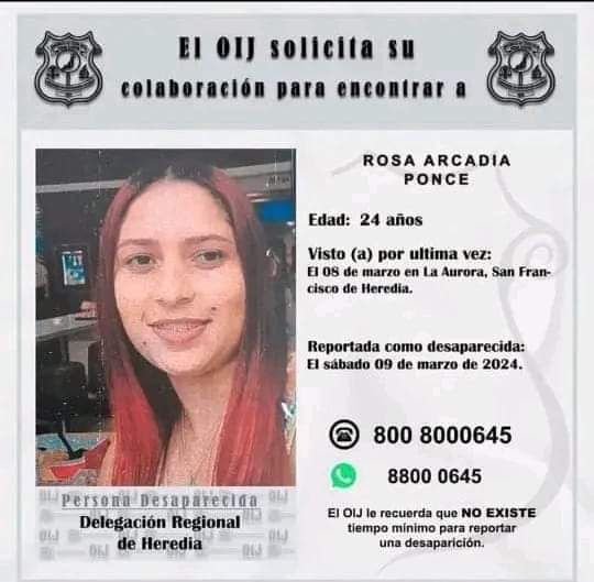 con el paradero de la nicaragüense Rosa-- LA PRENSA*OIJ