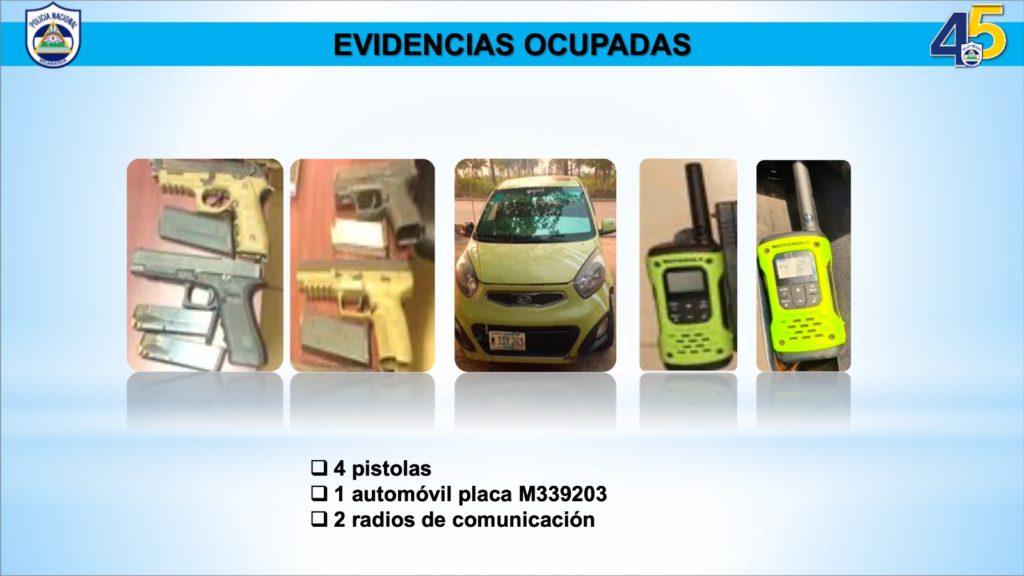 evidencias ocupadas por la Policía a los sospechosos de asesinar a una adolescente Waspam , Caribe Norte. KA prensa/ Policía..