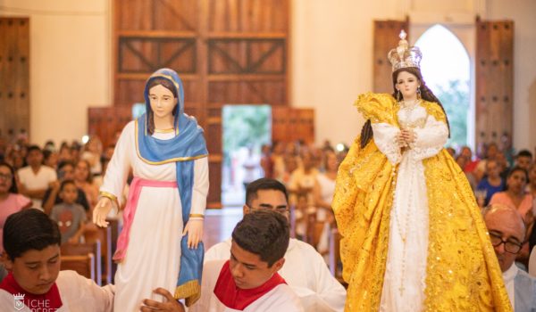 Persiste acoso contra la Iglesia católica: celebran bajo encierro a la Virgen de Cuapa