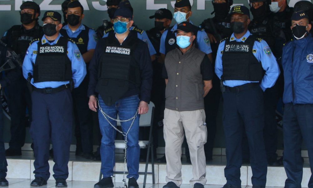 Juan Orlando Hernández, expresidente de Honduras inculpado por tres delitos de narcotráfico en Estados Unidos La PRENSA/ AFP.