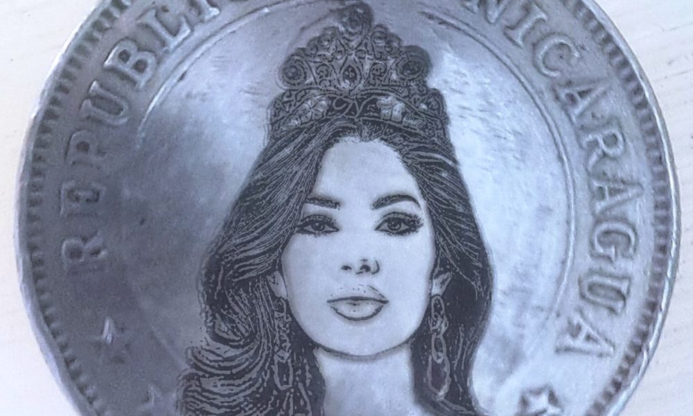 A pesar de eso, Sheynnis Palacios se ganó el cariño y admiración de los nicaragüenses, quienes le dedicaron canciones, dibujos, diseños, murales y hasta una moneda con su rostro. Foto: CORTESÍA/LA PRENSA