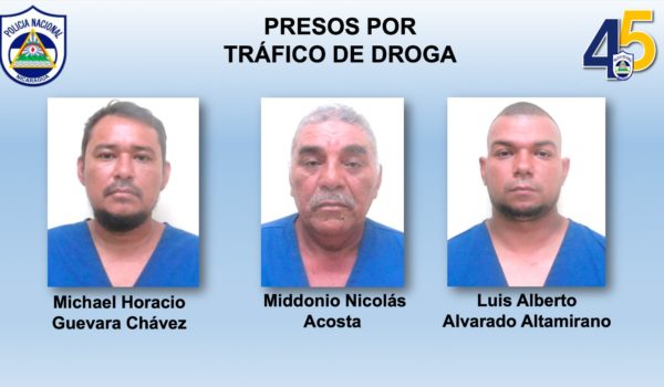 Fiscalía acusa a tres presuntos narcotraficantes en Puerto Cabezas