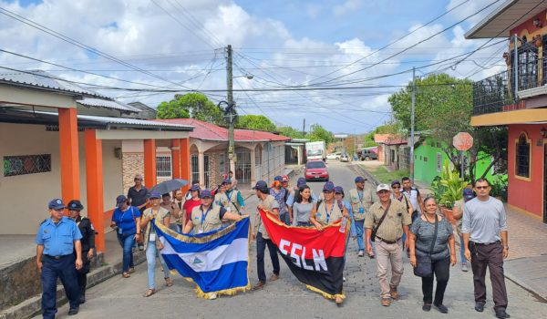 Con banderas del FSLN: así inició el Censo Nacional 2024