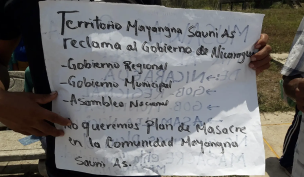 Gobierno Territorial Mayangna Sauni As cuestiona la falta de voluntad de la dictadura por hacer cumplir las leyes