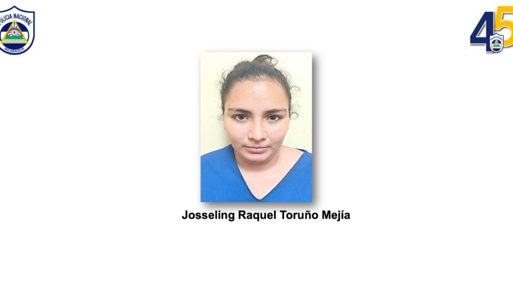 Josseling Raquel Toruño, cómplice del asesinato de su abuelo. LA PRENSA/Policía,