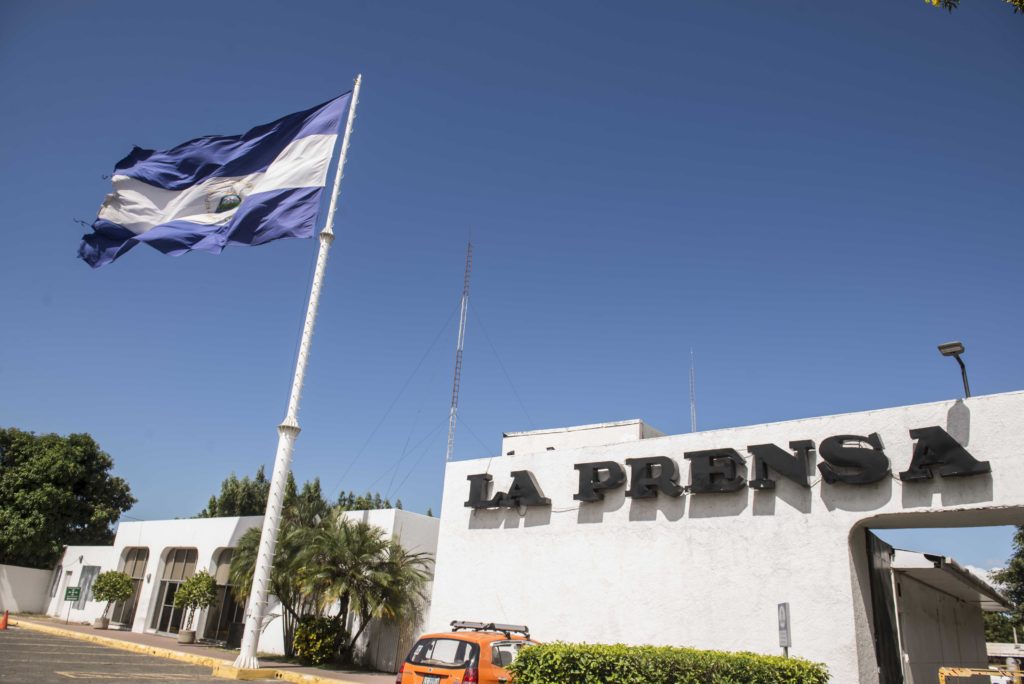 Las instalaciones del diario La Prensa en Managua que fueron robadas por el régimen de Daniel Ortega y Rosario Murillo en agosto de 2021. Oscar Navarrete/ LA PRENSA