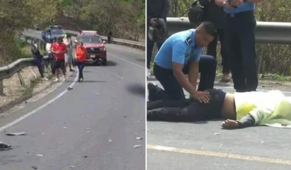 Policía de tránsito fallece en accidente vial cuando aventajaba en curva
