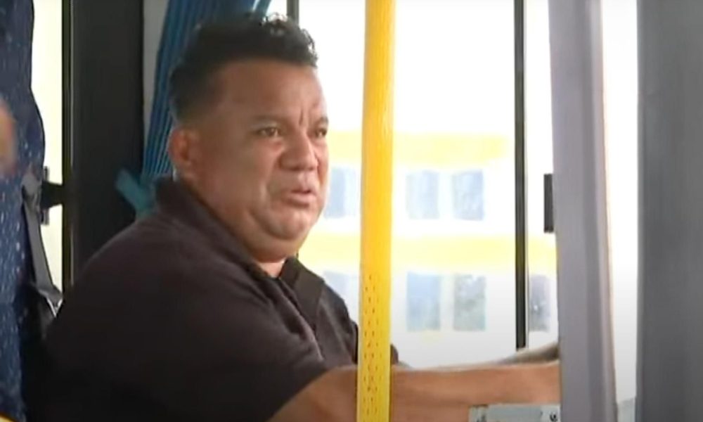 Osman Adolfo Zepeda Hernández,, de 45 años,,  chofer de la ruta 104 acusado por homicidio imprudente. Foto: Captura de video/Acción 10.