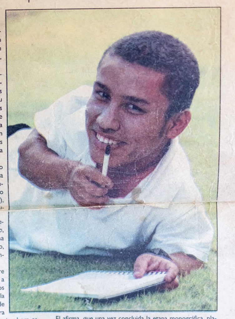 Roberto Mora, cuando estudiaba comunicación social en la UCA