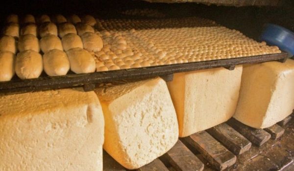 Queso y cuajada ahumada producida en Nicaragua.