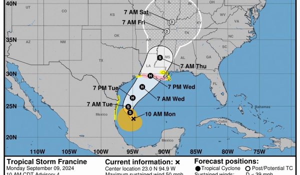 Se forma la tormenta tropical Francine, que podría alcanzar la costa de EE.UU. como huracán