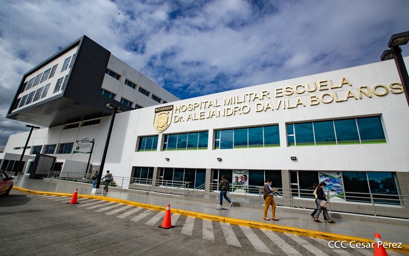 El Hospital Militar fue  escenario  del  macabro femicidio de Ericka Martínez. LA PRENSA/  Tomada de medios oficialistas