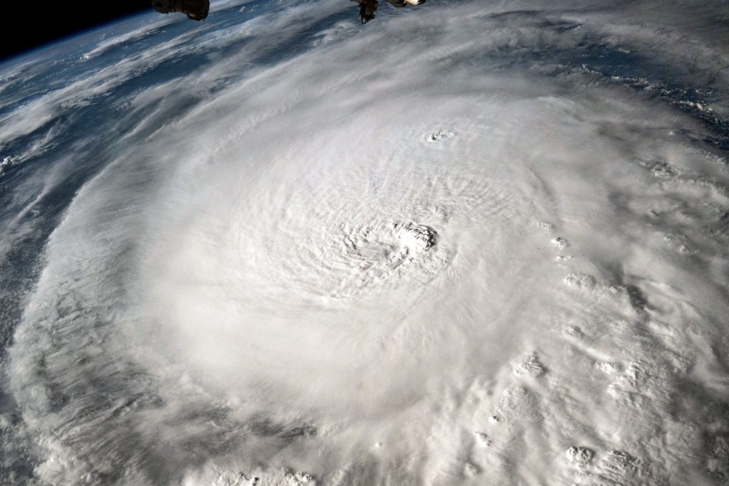 Toma satelital de la llegada del huracán Milton por la Florida. AFP