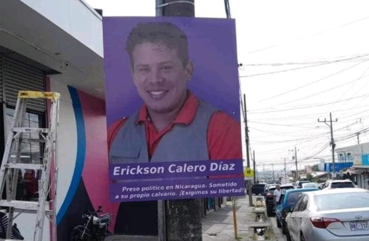 Campaña en Costa Rica por la liberación de Erickson Calero Díaz. LA PRENSA/Cortesía