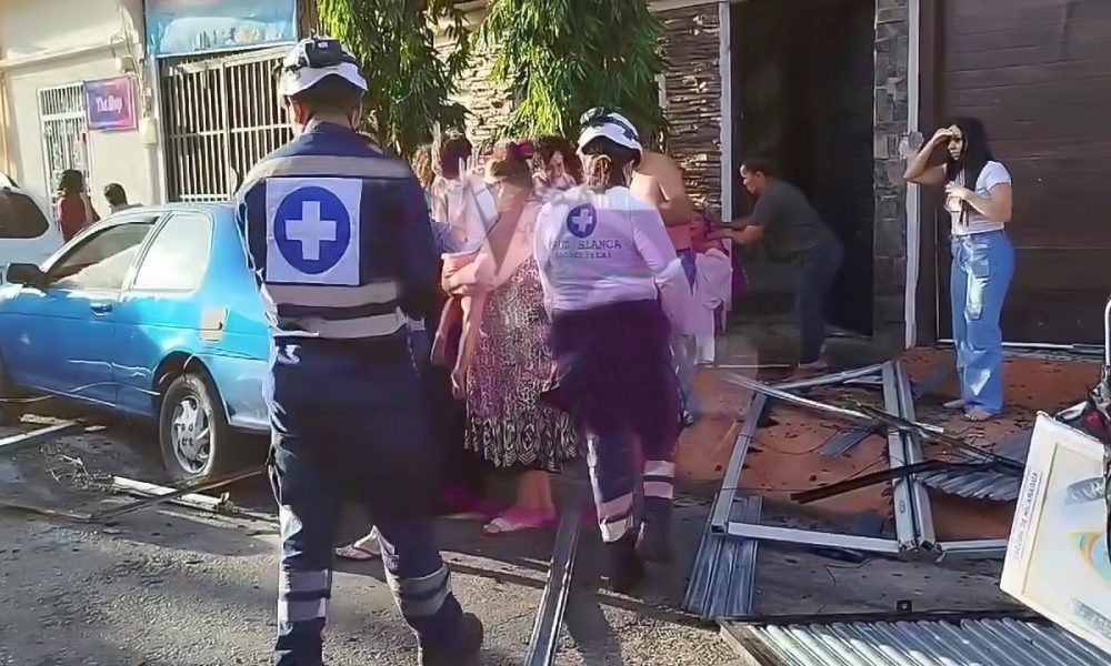 La explosión de un tanque de gas de un tanque de ga en Matagalpa causó quemaduras a una embarazadas y una niña de 11 años. LA PRENSA/ Radio YES/Captura de video