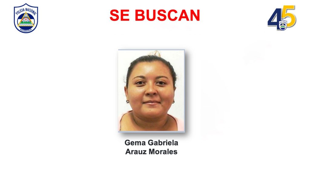Gema Arauz Morales del grupo delictivo que robó y asesino a - ella todavía no ha sido capturada. LA PRENSA/ Policía