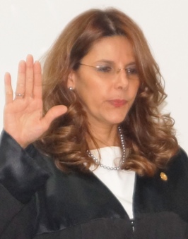 Jueza Henryette Casco, jueza  Quinto Distrito Penal Especializada en Violencia de Managua. LA PRENSA/ Complejo Judicial Central Managua,  