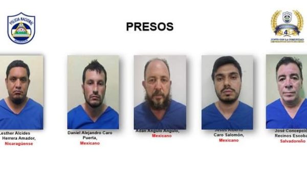 Policía captura a cinco presuntos narcotraficantes de distintas nacionalidades