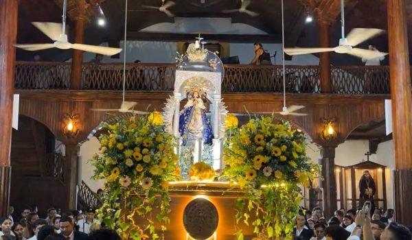 Este año la procesión con la imagen de la Virgen del Trono no recorrió las calles de El Viejo