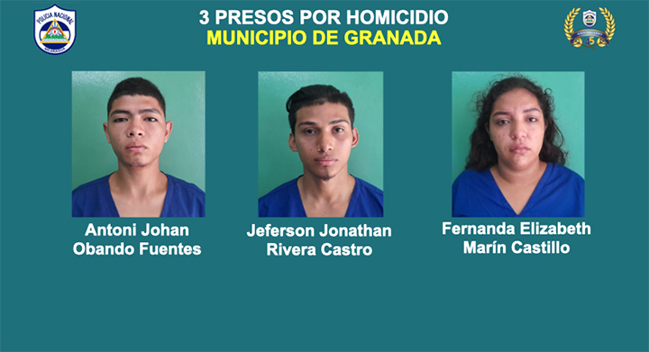 Esstos los otros tres acusados por el crimen del veteriario Leonardo Ayala. LA PRENSA/Policía 
