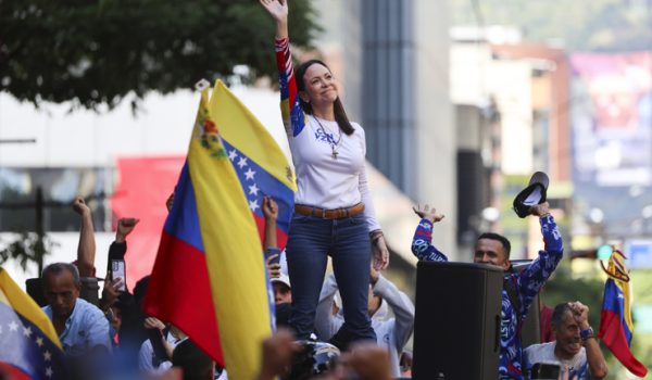 La líder antichavista María Corina Machado en una foto de archivo. EFE/ Miguel Gutiérrez