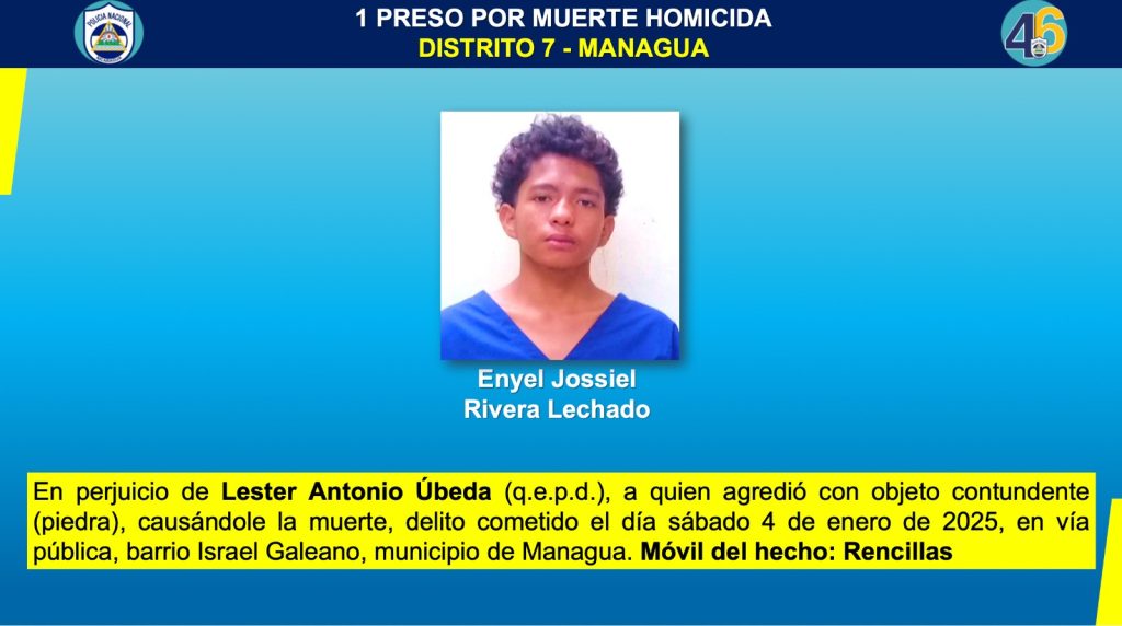  Enyel Rivera Lechado, de 18 años asegura haber matado a -- en un acto de legitima defensda. LA PRENSA/ Policía.