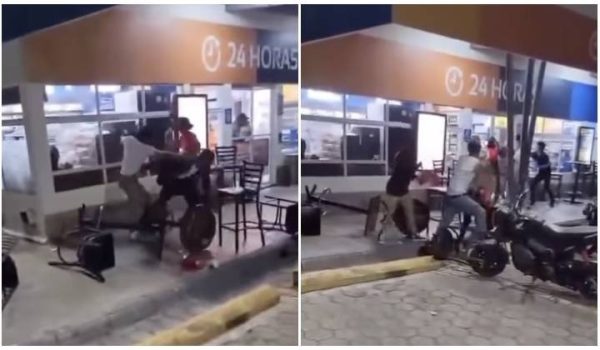 Jóvenes protagonizan batalla campal en plaza comercial de Ciudad Sandino