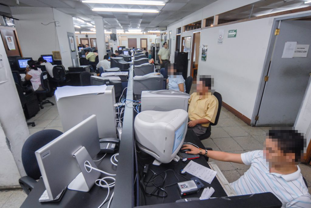 Antigua sala de redacción de LA PRENSA, antes de ser confiscada y transformada para convertirla en un centro de adoctrinamiento y propaganda sandinista.  LA PRENSA/ARCHIVO