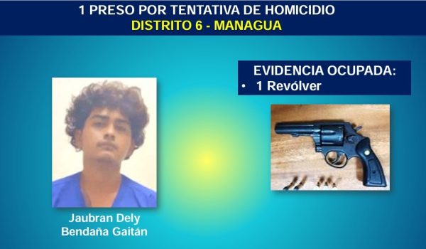 Acusan a delincuente que disparó contra adolescente en un barrio de Managua