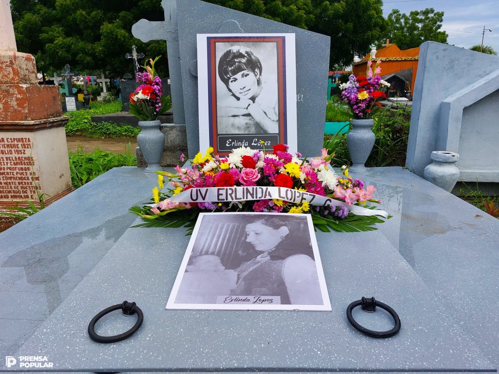 Erlinda López, guerrillera sandinista muerta en combate en los 70. 