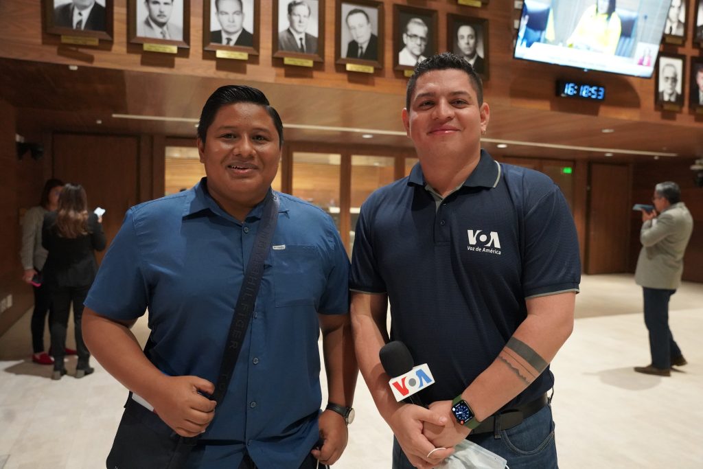 Donaldo Hernández y Houston Castillo, equipo periodístico de la VOA en Nicaragua. 