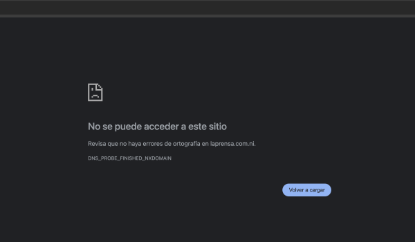 Dictadura bota los dominios .ni de medios independientes en Nicaragua