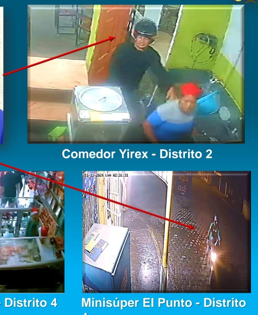 Álvaro Orozco quedó grabado en las cámaras de seguridad de varios de los negocios donde robó. LA PRENSA/Policía