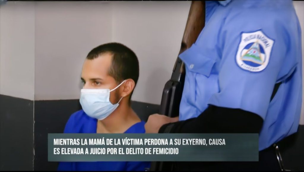 Ángel Barrera  , de 23 años a juicio por femicdio . LA PRENSA/ Captura de video/ Caanal 8. 