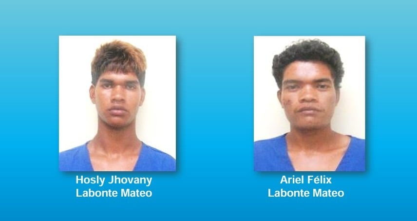Los hermanos os hermanos Ariel y Hosly Labonte Mateo son acusado por violación agravada y asesinato. LA PRENSA/ Policía.