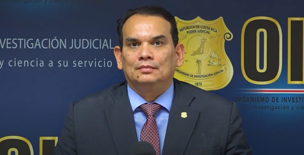 Randall Zúniga, director del OIJ. Captura de pantalla. 