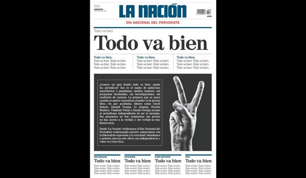 «Todo va bien»: Diario La Nación desafía al poder con una portada que defiende el periodismo independiente