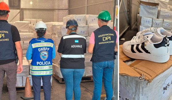 Honduras incauta lote de zapatos marcas piratas Adidas y Nike chinos con destino a Nicaragua